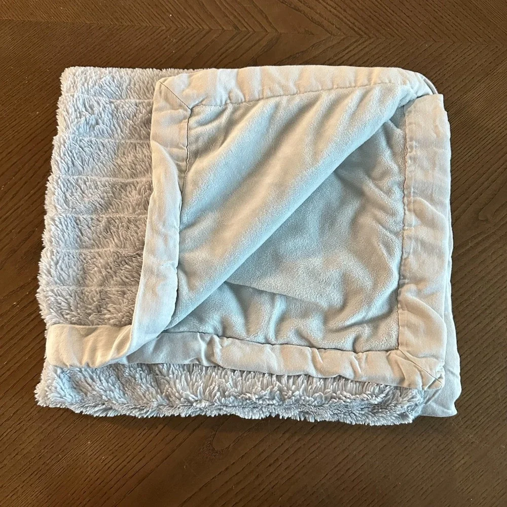 Monique Lhuillier Pottery Barn Kids Gray Soft Baby Lovey Blanket 30'' x 40